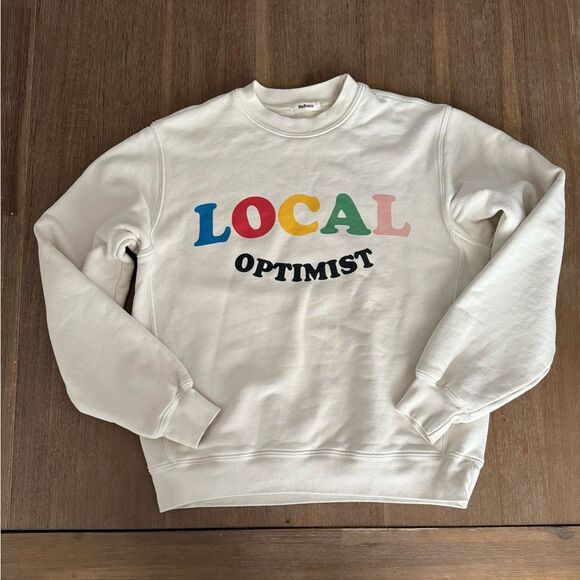 Madhappy Tops - Madhappy “Local Optimist” Cream Sweatshirt Crewneck size XS